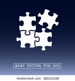 Puzzle sign icon, vector illustration. Flat design style