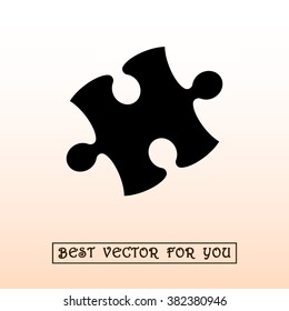 Puzzle sign icon, vector illustration. Flat design style