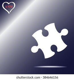 Puzzle sign icon, vector illustration. Flat design style