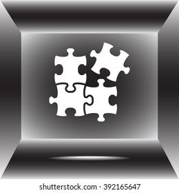 Puzzle sign icon, vector illustration. Flat design style