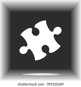 Puzzle sign icon, vector illustration. Flat design style