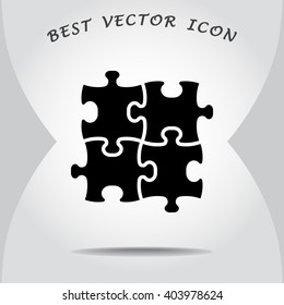 Puzzle sign icon, vector illustration. Flat design style