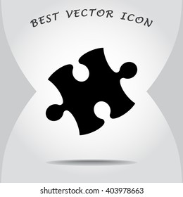 Puzzle sign icon, vector illustration. Flat design style