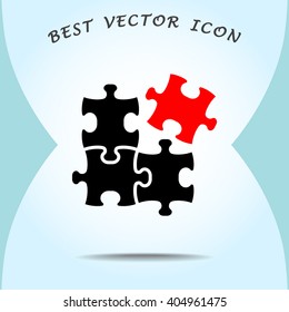 Puzzle sign icon, vector illustration. Flat design style