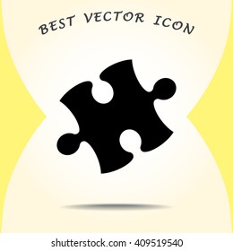 Puzzle sign icon, vector illustration. Flat design style