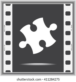 Puzzle sign icon, vector illustration. Flat design style