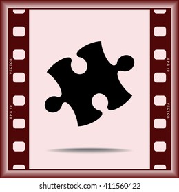 Puzzle sign icon, vector illustration. Flat design style