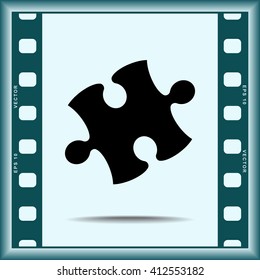 Puzzle sign icon, vector illustration. Flat design style