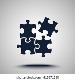 Puzzle sign icon, vector illustration. Flat design style