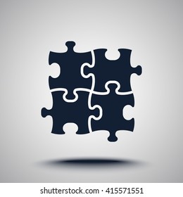 Puzzle sign icon, vector illustration. Flat design style