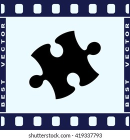 Puzzle sign icon, vector illustration. Flat design style