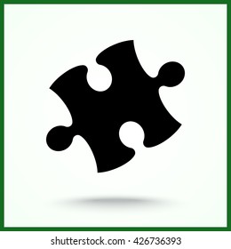Puzzle sign icon, vector illustration. Flat design style