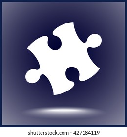 Puzzle sign icon, vector illustration. Flat design style