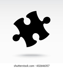 Puzzle sign icon, vector illustration. Flat design style