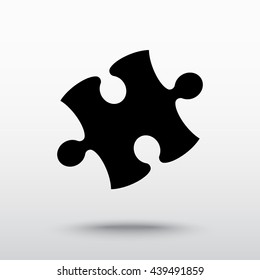 Puzzle sign icon, vector illustration. Flat design style