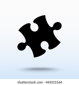 Puzzle sign icon, vector illustration. Flat design style