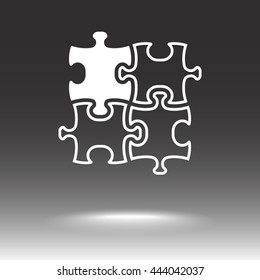 Puzzle sign icon, vector illustration. Flat design style