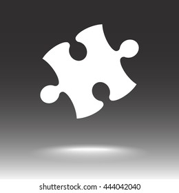 Puzzle sign icon, vector illustration. Flat design style