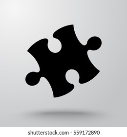 Puzzle sign icon, vector illustration. Flat design style