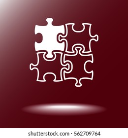 Puzzle sign icon, vector illustration. Flat design style