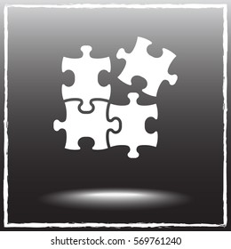 Puzzle sign icon, vector illustration. Flat design style
