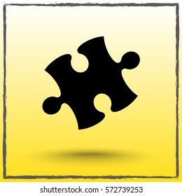 Puzzle sign icon, vector illustration. Flat design style