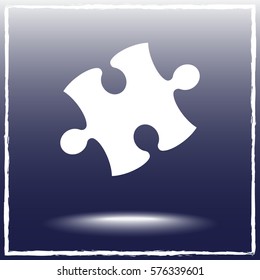 Puzzle sign icon, vector illustration. Flat design style