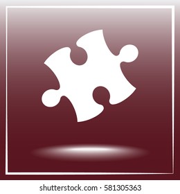 Puzzle sign icon, vector illustration. Flat design style