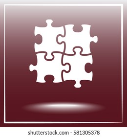 Puzzle sign icon, vector illustration. Flat design style