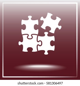 Puzzle sign icon, vector illustration. Flat design style