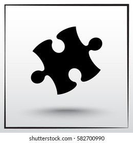 Puzzle sign icon, vector illustration. Flat design style