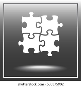 Puzzle sign icon, vector illustration. Flat design style