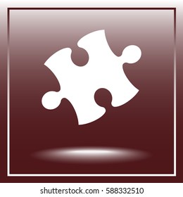Puzzle sign icon, vector illustration. Flat design style