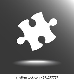 Puzzle sign icon, vector illustration. Flat design style