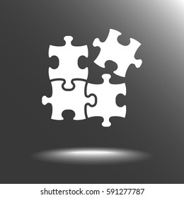 Puzzle sign icon, vector illustration. Flat design style