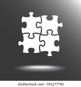 Puzzle sign icon, vector illustration. Flat design style