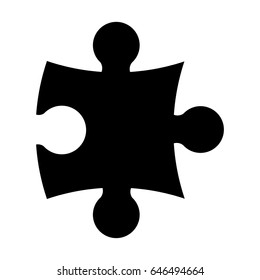 puzzle silhouette vector symbol icon design. Beautiful illustration isolated on white background