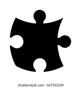 puzzle silhouette vector symbol icon design. Beautiful illustration isolated on white background