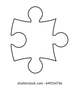 puzzle silhouette vector symbol icon design. Beautiful illustration isolated on white background