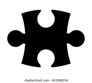 puzzle silhouette vector symbol icon design. Beautiful illustration isolated on white background