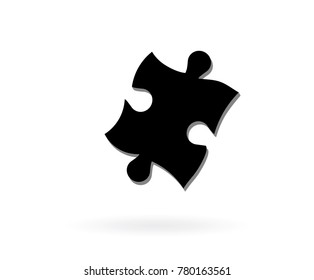puzzle silhouette vector symbol icon design.