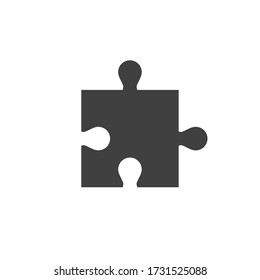 Icono de rompecabezas simple sobre fondo blanco. EPS10