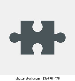 Puzzle simple piece template quality vector illustration cut