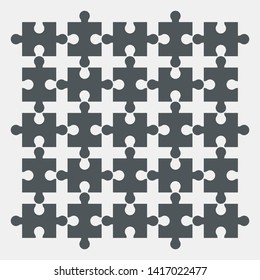 Puzzle simple piece template quality vector illustration cut