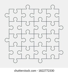 Rompecabezas simple plantilla de la calidad de la ilustración vector