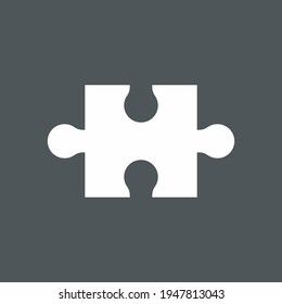 Puzzle simple piece template quality vector illustration cut