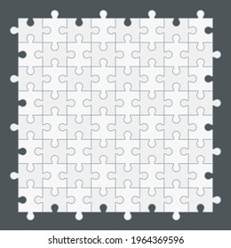 Puzzle simple piece template quality vector illustration cut