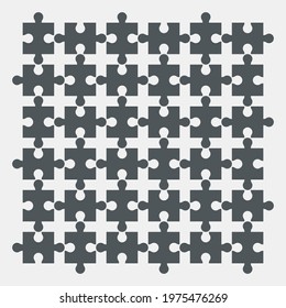 Puzzle simple piece template quality vector illustration cut