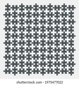 Puzzle simple piece template quality vector illustration cut