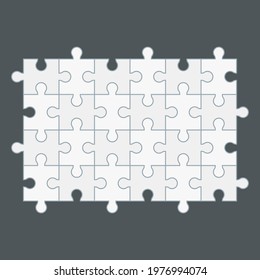 Puzzle simple piece template quality vector illustration cut